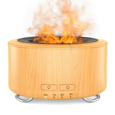 Imagem de Emochies Difusor de óleo essencial para casa: difusor de aroma de 500 ml para quarto de hotel, escritório, ioga - umidificador com 9 cores de luz noturna de LED para crianças e mulheres, para relaxar