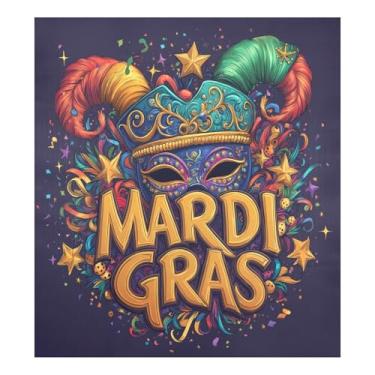 Imagem de Blueangle Máscara colorida de carnaval para lava-louças, capa frontal para lava-louças, adesivos de eletrodomésticos, adesivos de eletrodomésticos, 58 cm C x 66 cm, adesivo magnético decorativo (58)