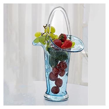 Imagem de Vasos para flores, decoração de casa, vaso de vidro, cesta de personalidade, bolsa de mão, enfeite de arranjo de flores, tanque de peixes, decoração de sala de estar, vasos decorativos para casa (2)