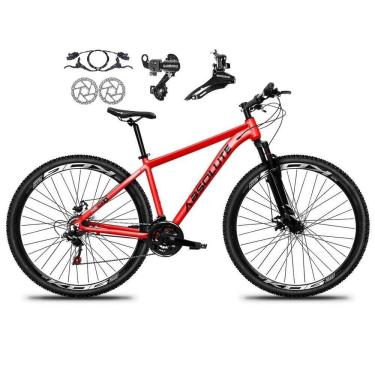 Imagem de Bicicleta Aro 29 Absolute Nero 5 21v Alumínio Câmbios Shimano Freio Disco Hidráulico Garfo Suspensão - Vermelho Tam.19