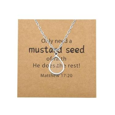 Imagem de YangQian Colar de cruz de Natal cristão para Deus, filho, filha, católico, religioso, presente de aniversário, batismo, comunhão, presente de confirmação, Zinco, Sem Pedra Preciosa