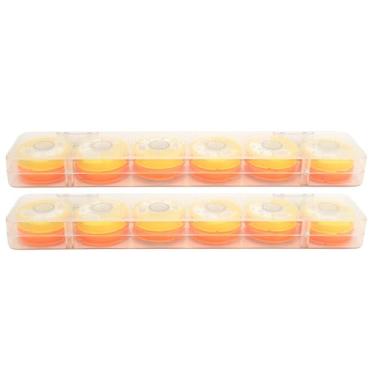 Imagem de Caixa de armazenamento de carretel de linha de pesca, 2 pacotes, 8 eixos, 12 eixos, plástico transparente, placa de enrolamento de silicone, organizador de bobina para pescadores, (12 eixos)