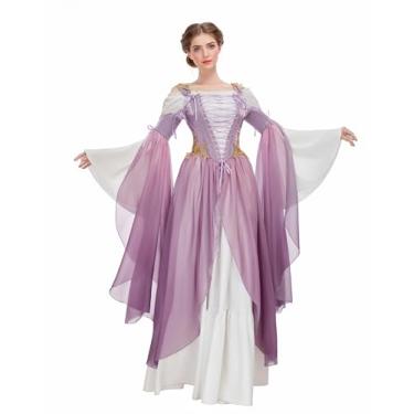Imagem de daizbella Fantasia Renascentista feminina Ren Faire vestido exterior vestuário fantasia de elfo para mulheres (saia inferior não incluída)