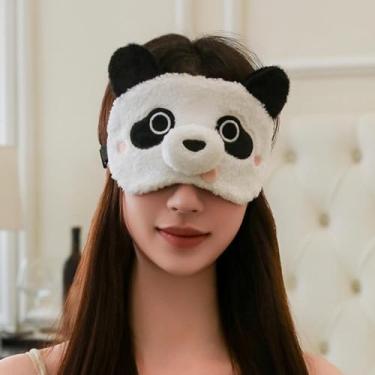 Imagem de Máscara de dormir confortável com bloqueio de luz para viagens para casa e relaxamento com design divertido estilo panda
