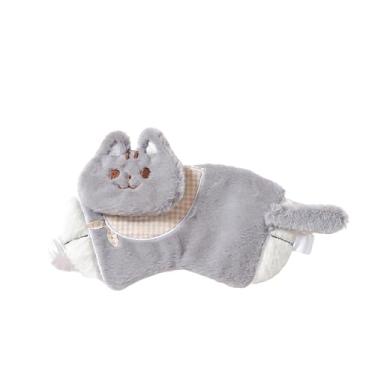 Imagem de Máscaras fofas para dormir de gato, cobertura para os olhos de pelúcia, leve, ajustável, para mulheres, homens, máscara de dormir, olhos, viagem, soneca