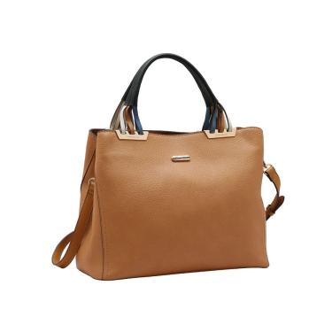 Imagem de Bolsa Contemporâneo Chic - Alça dupla - Marrom - Chenson 3485236