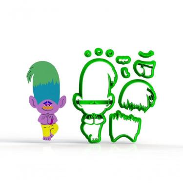 Imagem de Cortador Trolls - Creek Diamante Modular Tamanho 8 Cm