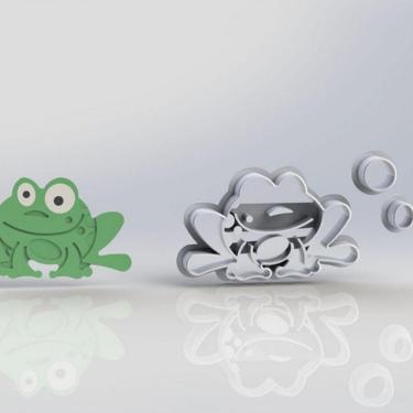 Imagem de Cortador Galinha Pintadinha Sapo Modular Tamanho 7Cm