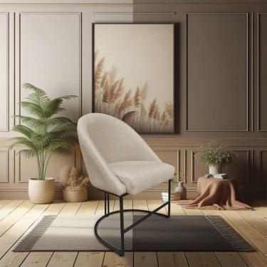 Imagem de Kit 08 Cadeiras Poltrona De Jantar Bela Suede Base Metálica Industrial Preto - Pallazio Cor Azul Turquesa