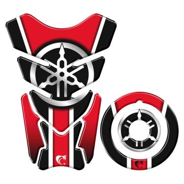 Imagem de Adesivo Protetor Tanque E Bocal Moto Yamaha Diapasão Vermelho