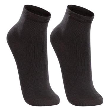 Imagem de Kit 2 Meia Cano Médio Lupo Feminino 4576-088, Preto, Preto, 34-39