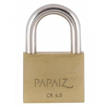 Imagem de Cadeado Papaiz 45mm Haste Reforçada Com Duas Chaves Alta segurança CR4
