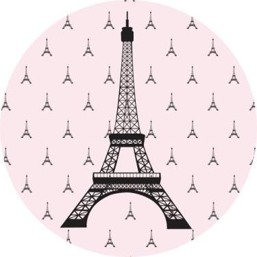 Imagem de Painel de Lona Redondo Paris Torre Eiffel - Fabrika De festa, 150x150c