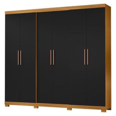 Imagem de Guarda Roupa Casal San Diego Carvalho Americano Preto - Incorplac