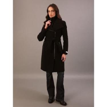 Imagem de Casaco Calvin Klein Jeans  Longo Com Zíper e Cinto em Lã-Feminino