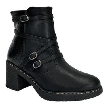 Imagem de Bota Piccadilly Maxi Denise Croco 769002 Preto-Feminino