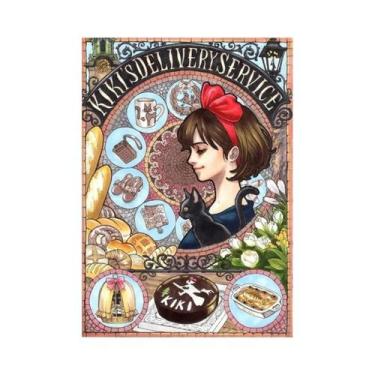 Imagem de Kit De Pintura Diamante 5D DIY Anime Gato Japonês Em Tela Para Decoraç