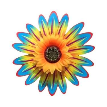 Imagem de Catavento Decorativo Giratório De Jardim Em Forma De Girassol Para Gra