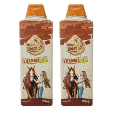 Imagem de Kit Shampoo De Cavalo Good Horse Cabelos Fortes Vitamina A 700ml Cresc
