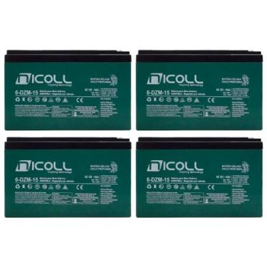 Imagem de Bateria de Chumbo para Bicicleta Elétrica Kit com 4 Ciclo Profundo 12V