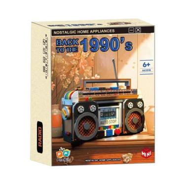 Imagem de Blocos De Montagem De Rádio Retrô Colorido 554 Peças DIY Brinquedos In