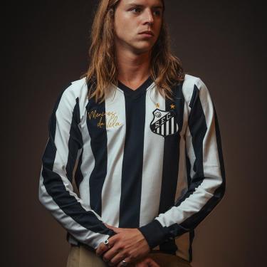 Imagem de Camisa Santos Retrô 1978 Manga Longa Listrada Masculina-Masculino