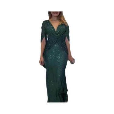 Imagem de Vestido Feminino Solto Com Lantejoulas Para Outono/Inverno: Novo Lança