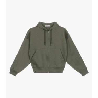 Imagem de Jaqueta Feminina Com Capuz Moletom Felpado Endless Verde-Feminino