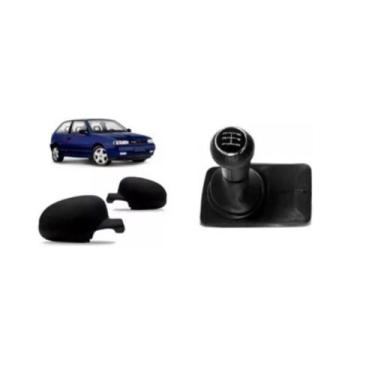 Imagem de Par Capa Retrovisor + Kit Coifa Manopla Câmbio Gol G2 95/99 - MUTKIT