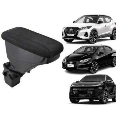 Imagem de Apoio De Braço Nissan Kicks Tecido Preto Costura Preta - GPI Automotiv