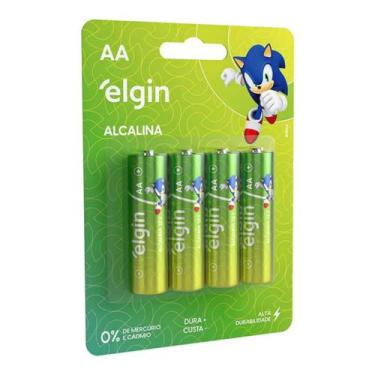 Imagem de Pilha Alcalina Aa4 Elgin Cartela Com 04 Unidades