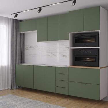 Imagem de Cozinha Modulada 5 Peças 2 Aéreos 2 Balcões 1 Torre Quente Ipanema Cab