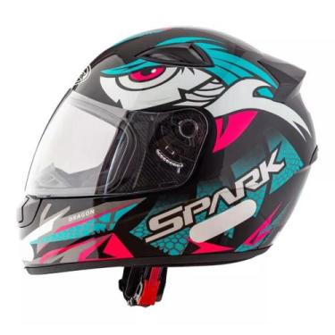 Imagem de Capacete Ebf Spark Dragon Preto Tiffany, 58