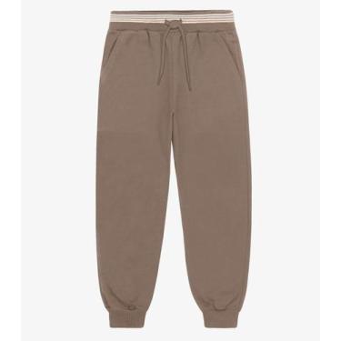 Imagem de Calça Infantil Menino Moletom Trick Nick Marrom, 12, Marrom