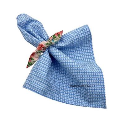 Imagem de 01 Anel Argola Porta Guardanapo Lacinho Floral Tiffany Cru - MultiStor