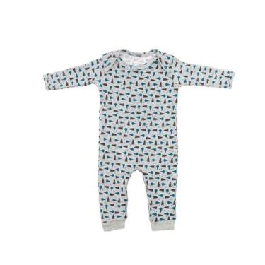 Imagem de Roupa Bebe Macacão Suedine Algodão Premium Presente , P, Cinza claro