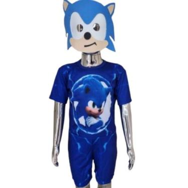 Imagem de Fantasia Infantil Menino Esqueleto e Sonic com Máscara - Primavera Mod