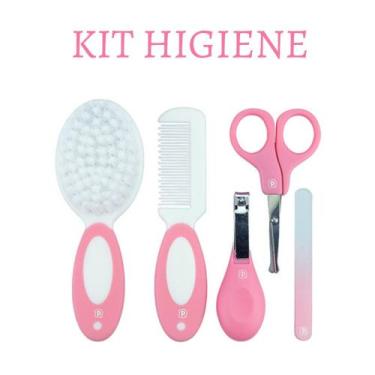 Imagem de Kit 5 Peças Higiene do Bebê Escova + Pente + Tesourinha + Lixa + Corta
