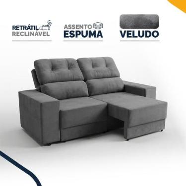 Imagem de Sofá Retrátil e Reclinável 3 Lugares Espuma Fibra Siliconada Maringá 1