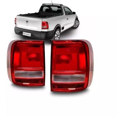 Imagem de Par Lanterna Traseira Cristal Saveiro G7 2016 2017 2018 2019 - bbs