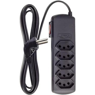 Imagem de Filtro de Linha 5 Tomadas SLIM PLUG 90 BIV. P - Force Line
