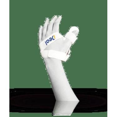 Imagem de Tala para Polegar (PVC) - Tamanho Único, Cor Branco, Marca: Ideal, Esq