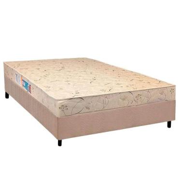 Imagem de Conjunto Box Casal: Colchão Espuma Luckspuma D26 Serene + Base CRC Sue