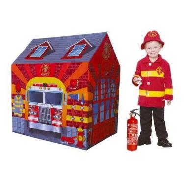 Imagem de Barraca Infantil Cabana Estação De Bombeiro Menino Grande - Dm Toys