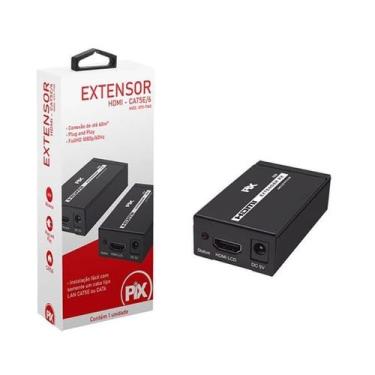 Imagem de Extensor Hdmi Cat5e/6 - 1080p - 60 Metros - PIX