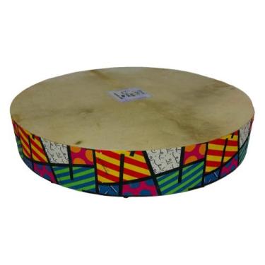Imagem de Tambor de Chão 70cm Pele Animal KIDS MUSIC Reforçado para Musicalizaçã
