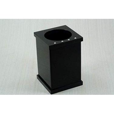 Imagem de Pote Vazado Cristal em Acrílico Com Strass Preto Decor Acrílicos