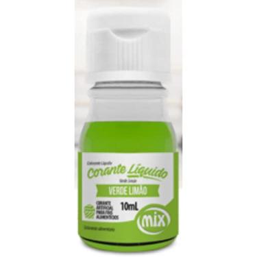 Imagem de Corante Comestível Líquido Para Bolos, Biscoito, Pães, Recheios Cor Verde Limão Mix