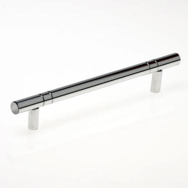 Imagem de Puxador de Aço Cromado com frisos 256mm Liso