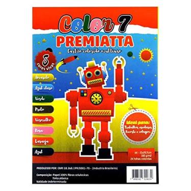 Imagem de Papel Criativo Color Set A4 100g 8 Cores 24 Folhas Premiatta